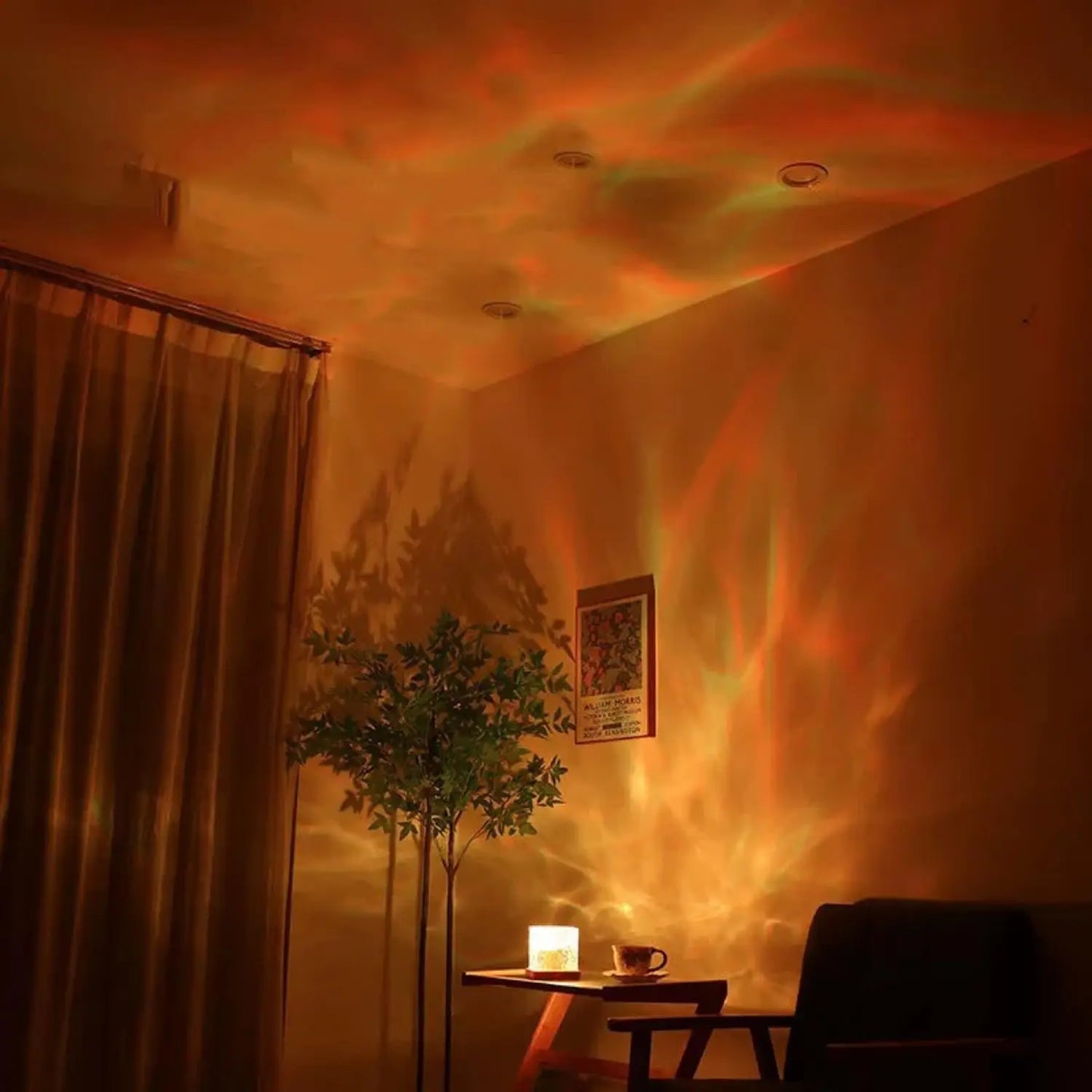 northern lights cube lamp ocean wave lamp water projector light luminorthe cube lamp lumena lights cube bedroom decor 16 colors