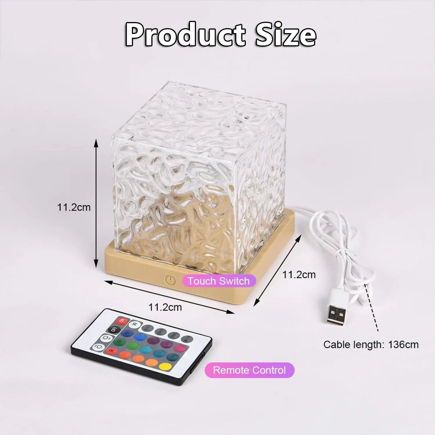 northern lights cube lamp ocean wave lamp water projector light luminorthe cube lamp lumena lights cube bedroom decor 16 colors