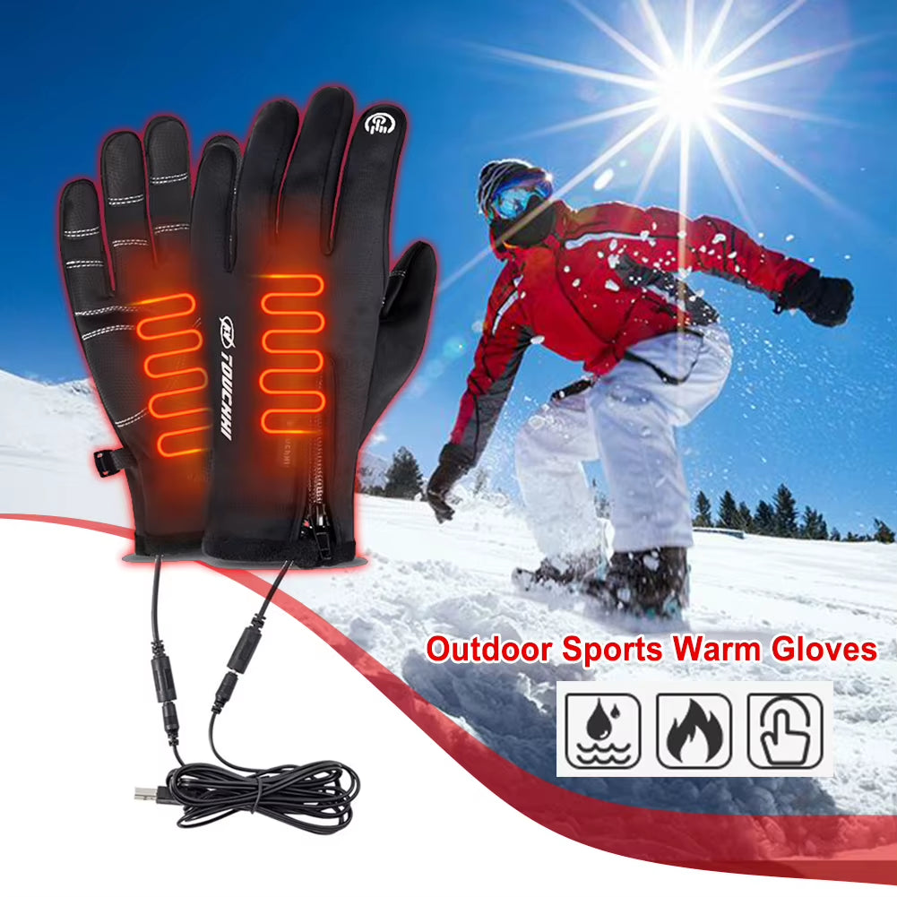 usb touch screen heated gloves 