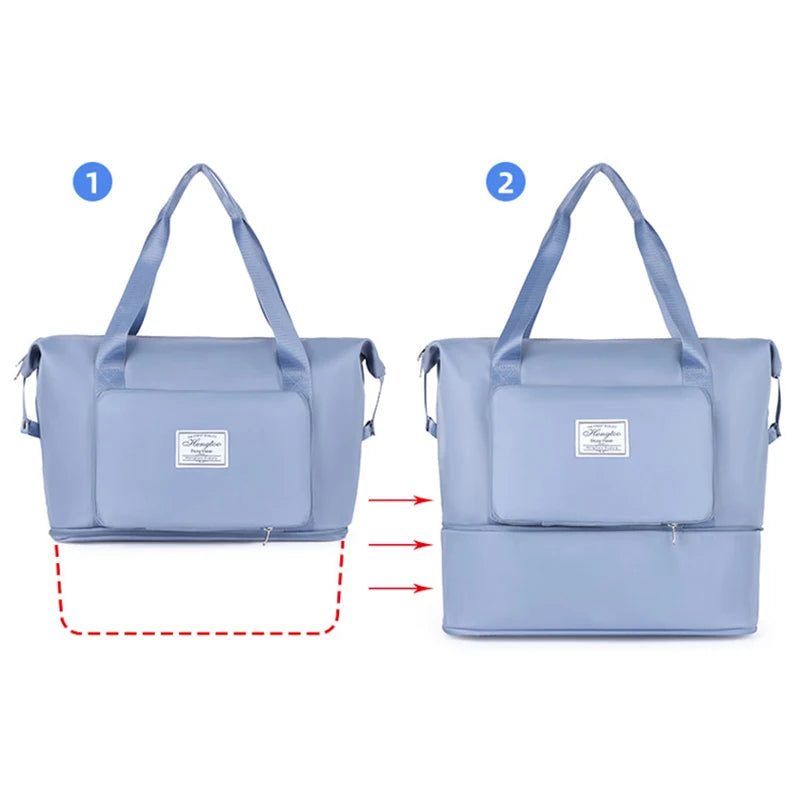 large capacity expanding travel bags luggage organizer bag handbag waterproof portable foldable travel clothes storage bag new