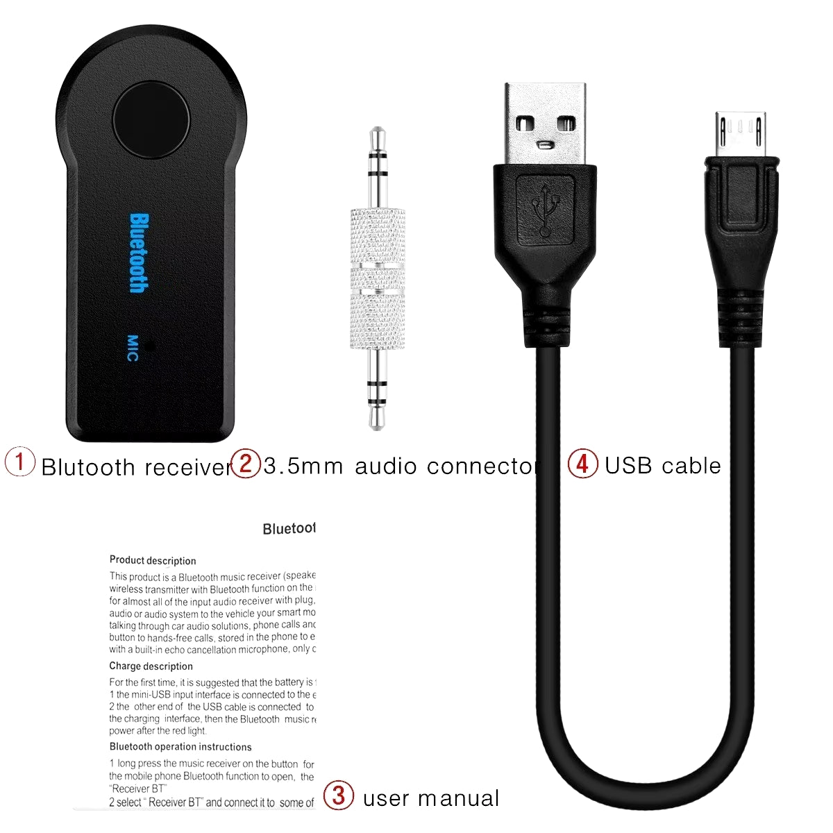 3.5mm wireless bluetooth car adapter 