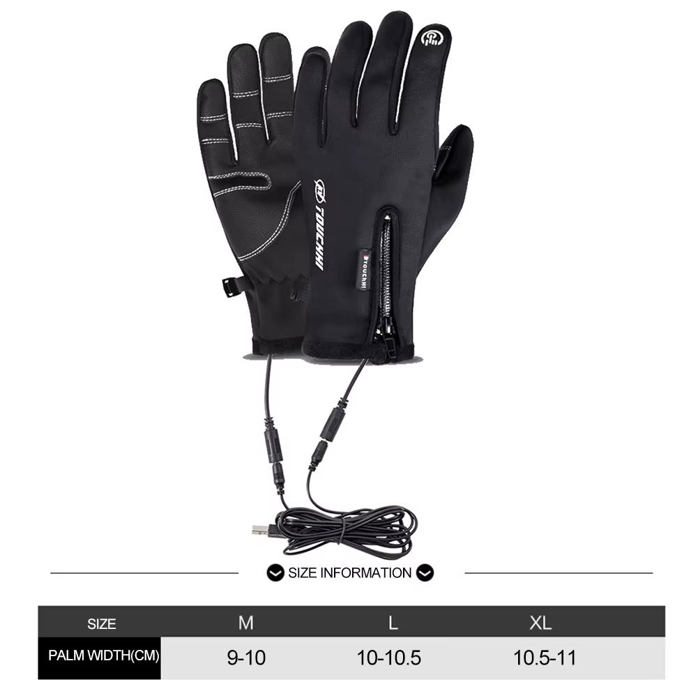 USB Touch Screen Heated Gloves 